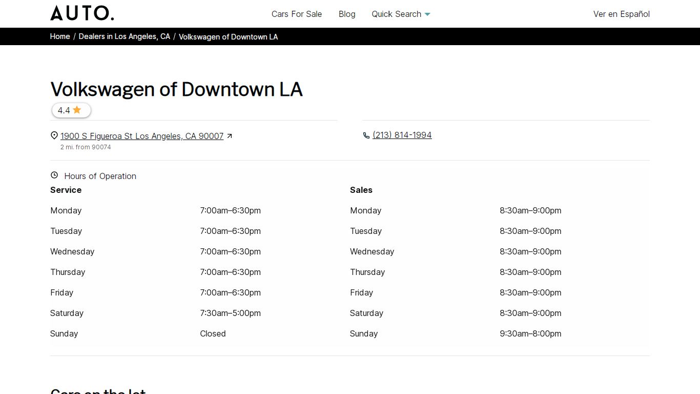 Volkswagen of Downtown LA - Los Angeles, CA Dealership | Auto.com